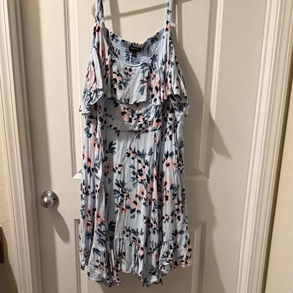 Torrid Light Blue Floral Dress - Picture 2 of 5